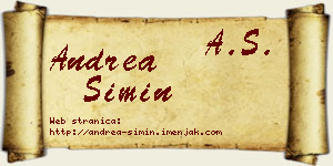 Andrea Simin vizit kartica
